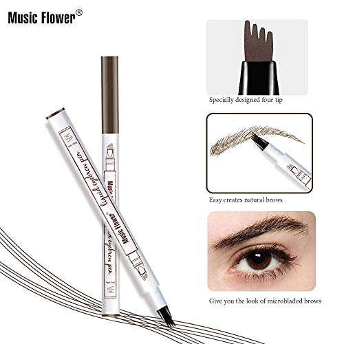 Eyebrow Pen,MoonKong 4 Point Eyebrow Pencil Waterproof Eye Brown Makeup,Eyebr...