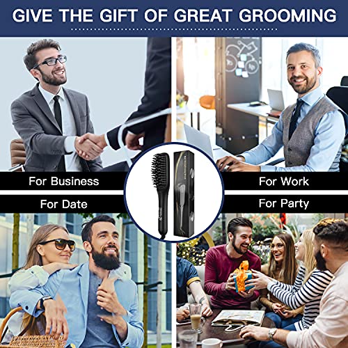 MOONORN Beard Straightener, Men's Beard Straightening Comb Heated Beard Brush...