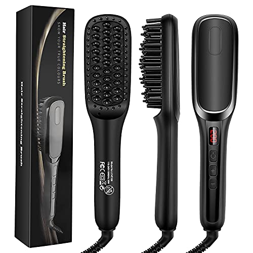 MOONORN Beard Straightener, Men's Beard Straightening Comb Heated Beard Brush...