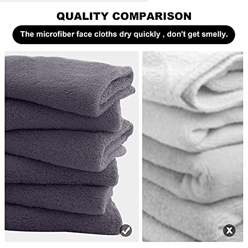 Microfiber Facial Cloths Fast Drying Washcloth 12 pack - Premium Soft Makeup ...