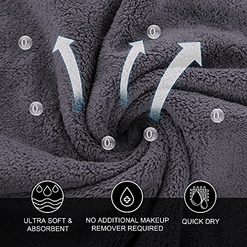 Microfiber Facial Cloths Fast Drying Washcloth 12 pack - Premium Soft Makeup ...