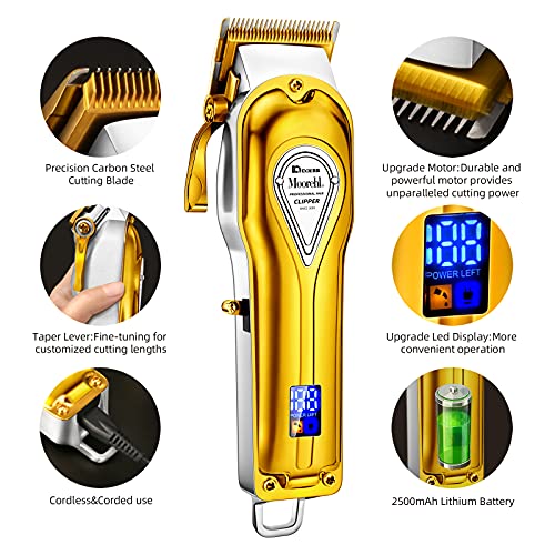 Electric Pro Li Clippers Barber Accessories Grooming LCD Rechargeable Cordles...