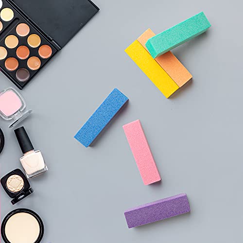 Natural and Acrylic Nail Buffing Blocks, 12-Pack, 4 Sided, Medium Grit (Multi...