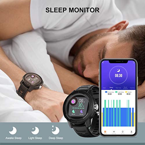 moreFit Smart Watch for Android and iOS Phone with Heart Rate Monitor, IP67 W...