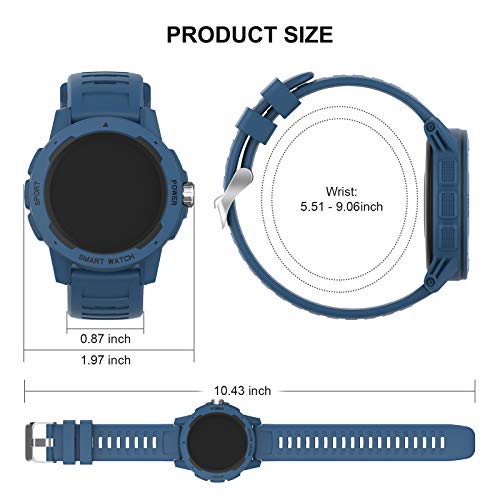 moreFit Smart Watch for Android and iOS Phone with Heart Rate Monitor, IP67 W...