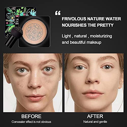 Morelucky 2 Pack Mushroom Head Air Cushion CC Cream Natural Foundation, Found...