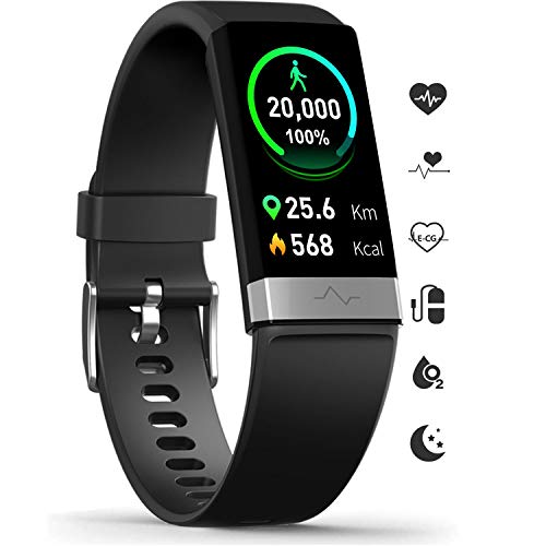 MorePro Fitness Activity Tracker Heart Rate Blood Pressure Monitor, IP68 Wate...