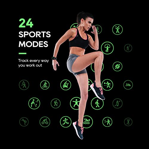 MorePro Fitness Tracker Smart Watch for Men Women, Fitness Watch with Heart R...