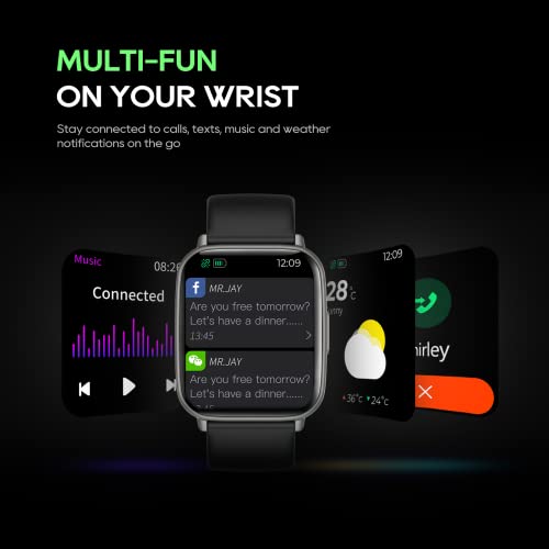 MorePro Fitness Tracker Smart Watch for Men Women, Fitness Watch with Heart R...