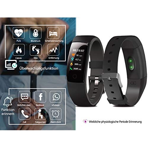 MorePro Fitness Tracker Waterproof Activity Tracker with Heart Rate Blood Pre...