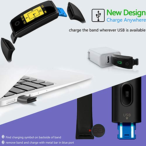 MorePro Fitness Tracker Waterproof Activity Tracker with Heart Rate Blood Pre...