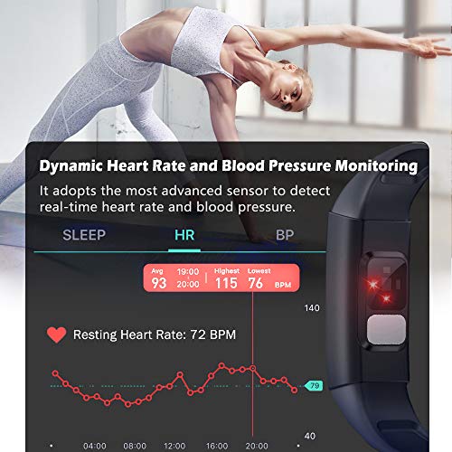 MorePro Heart Rate Monitor Blood Pressure Fitness Activity Tracker with Low O...