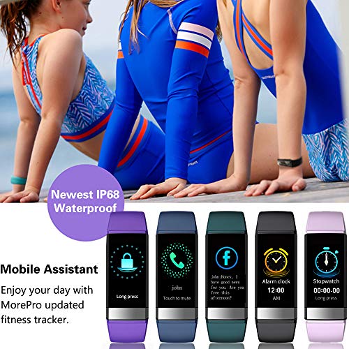 MorePro Heart Rate Monitor Blood Pressure Fitness Activity Tracker with Low O...