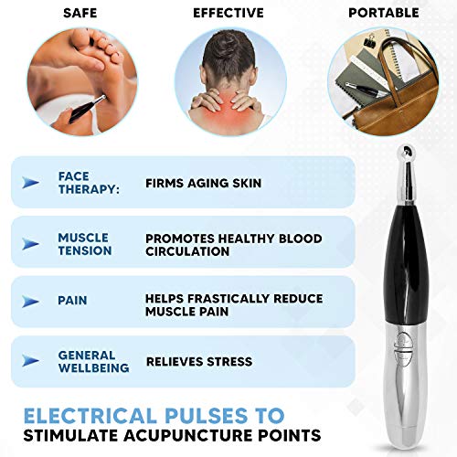 MORF Acupuncture Pen | Electric Acupuncture Pen Stimulator | 2 Massage Heads ...
