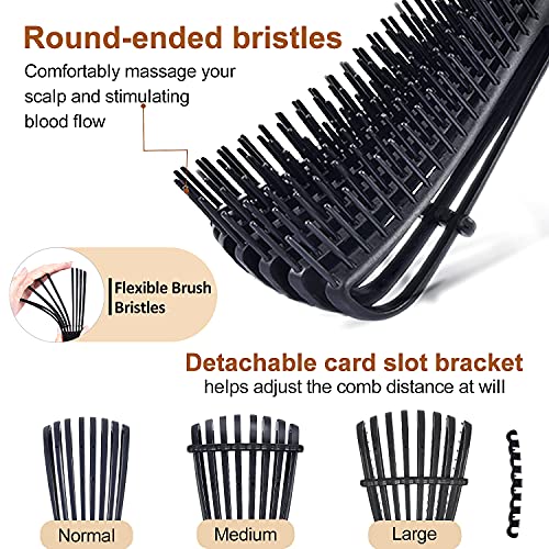 8PCS Detangling Brush and Comb, MORGLES Detangling Hair Brush Wide Tooth Comb...