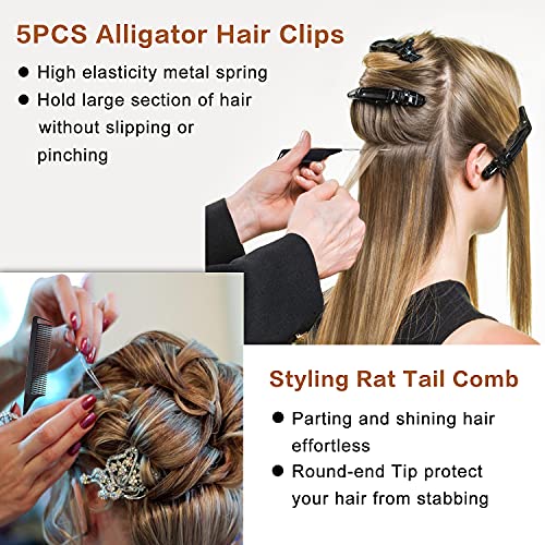 8PCS Detangling Brush and Comb, MORGLES Detangling Hair Brush Wide Tooth Comb...