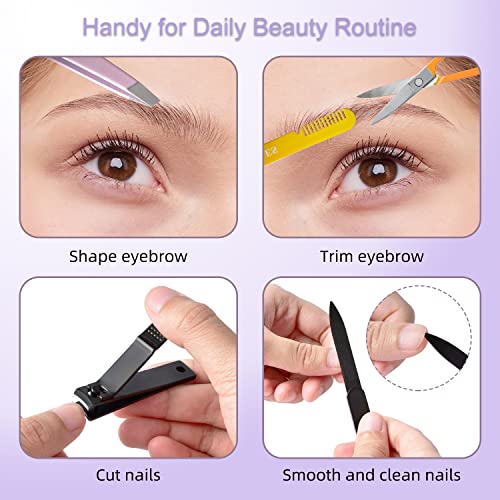 Eyebrow Tweezers, MORGLES Professional Tweezers for Eyebrows Stainless Steel ...