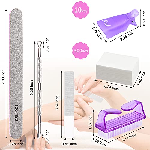 Gel Nail Polish Remover Kit,MORGLES 10pcs Nail Remover Clips Nail Clips 300pc...