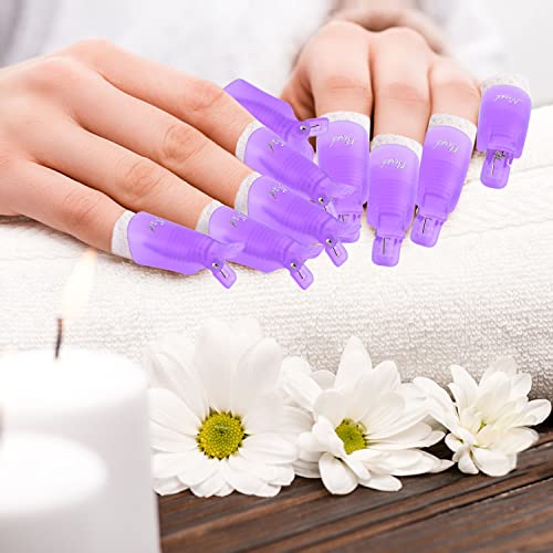 Gel Nail Polish Remover Kit,MORGLES 10pcs Nail Remover Clips Nail Clips 300pc...