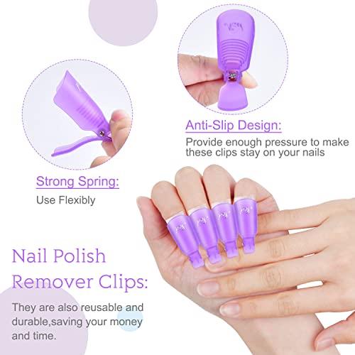 Gel Nail Polish Remover Kit,MORGLES 10pcs Nail Remover Clips Nail Clips 300pc...