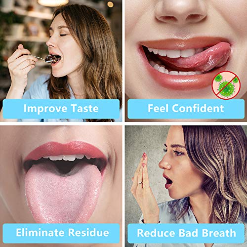 Tongue Scraper,Morgles 4Pcs Tongue Scrapers for Adults Kids Medical Grade Met...