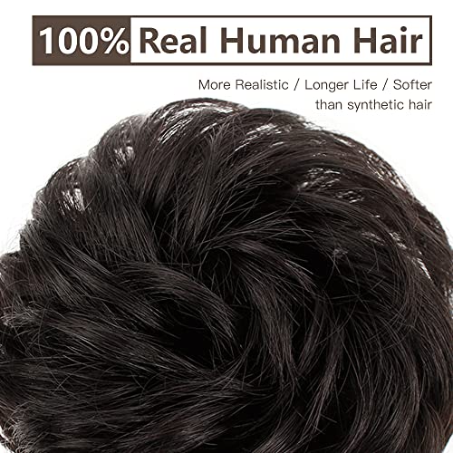 MORICA100% Human Hair Bun Messy Hair Bun Hairpiece for Women Messy Bun Hair P...
