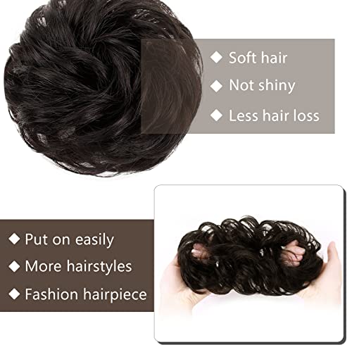 MORICA100% Human Hair Bun Messy Hair Bun Hairpiece for Women Messy Bun Hair P...
