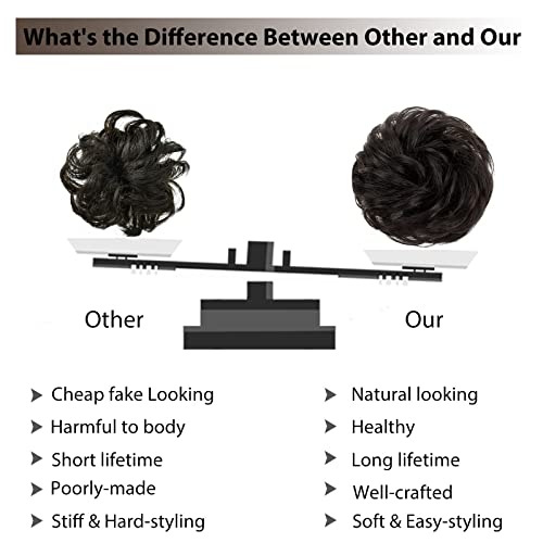 MORICA100% Human Hair Bun Messy Hair Bun Hairpiece for Women Messy Bun Hair P...