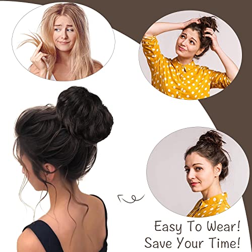 MORICA100% Human Hair Bun Messy Hair Bun Hairpiece for Women Messy Bun Hair P...