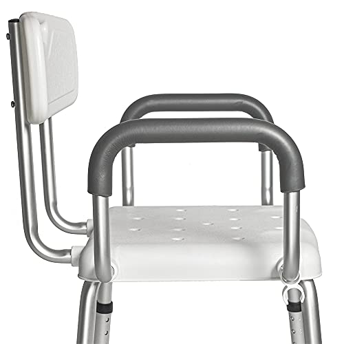 Morimoe Shower Chair for Elderly,Wide Seat,Easy Assembly,Adjustable Height,No...