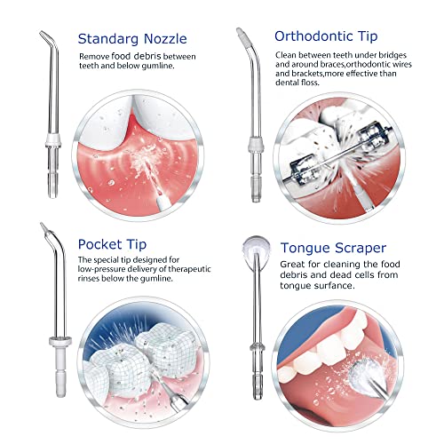 Water Flosser 600ml Dental Oral Irrigator Teeth Cleaner for Personal Braces C...