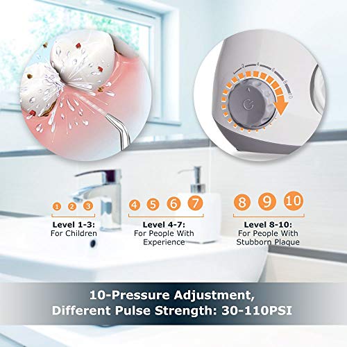 Water Flosser 600ml Dental Oral Irrigator Teeth Cleaner for Personal Braces C...