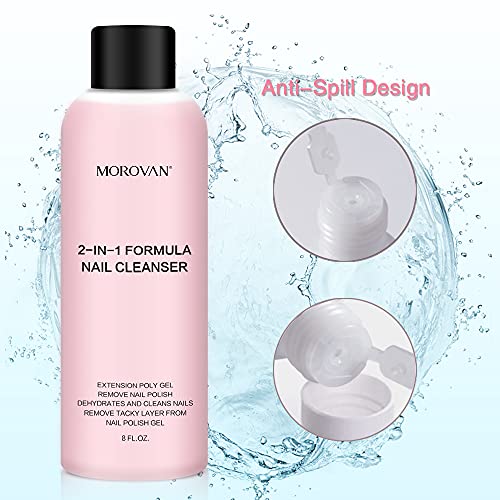 Morovan 2 in 1 Formula(Poly Nail Extension Gel Slip Solution+Professional Nai...