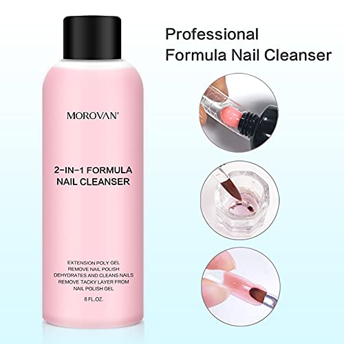 Morovan 2 in 1 Formula(Poly Nail Extension Gel Slip Solution+Professional Nai...