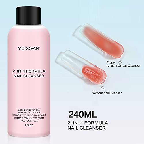 Morovan 2 in 1 Formula(Poly Nail Extension Gel Slip Solution+Professional Nai...