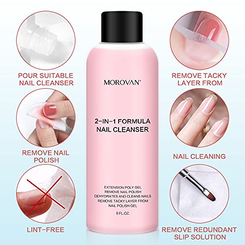 Morovan 2 in 1 Formula(Poly Nail Extension Gel Slip Solution+Professional Nai...