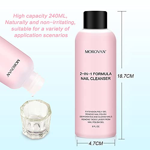 Morovan 2 in 1 Formula(Poly Nail Extension Gel Slip Solution+Professional Nai...