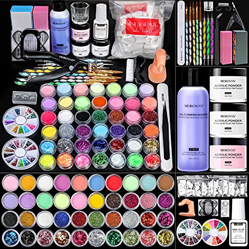 Morovan Acrylic Nail Kit - Professional Acrylic Powder and Liquid Monomer Set...