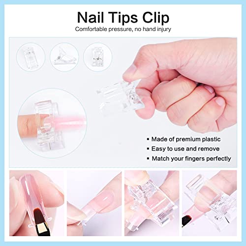 Morovan Cat Eye Poly Nail Gel Kits- 6 Colors Glitter Poly Extension Gel Nail ...