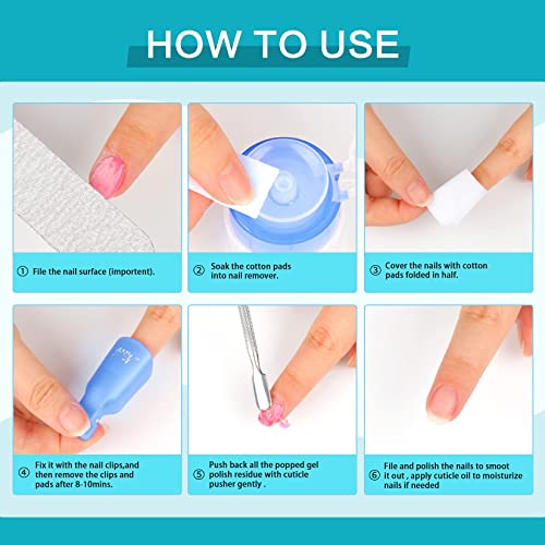 Morovan Gel Nail Polish Remover Kit - 16oz Gel Polish Remover Professional Re...