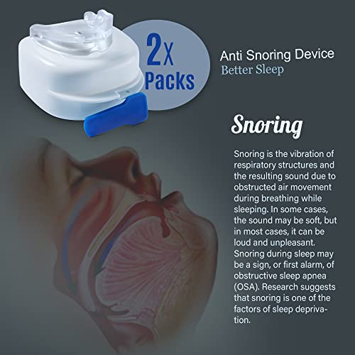 Anti Snoring Devices, 2 Pack Snoring Solution Effective Stop Snoring Devices ...