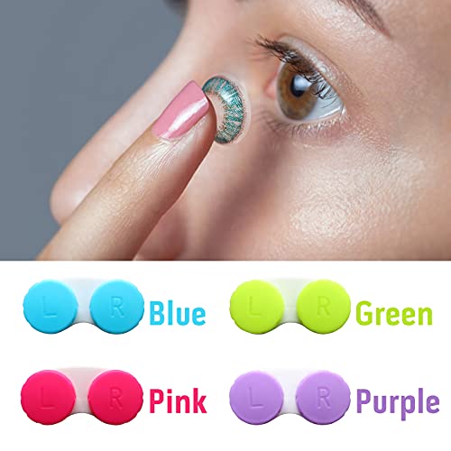 MorTime 16 Pack Contact Lens Case Box, Mini Contact Lens Case, Colorful Bulk ...