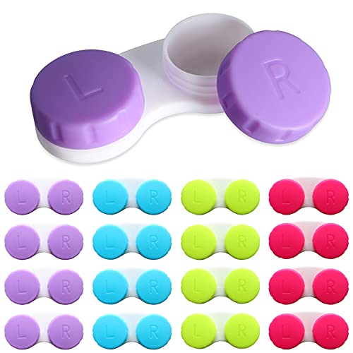 MorTime 16 Pack Contact Lens Case Box, Mini Contact Lens Case, Colorful Bulk ...