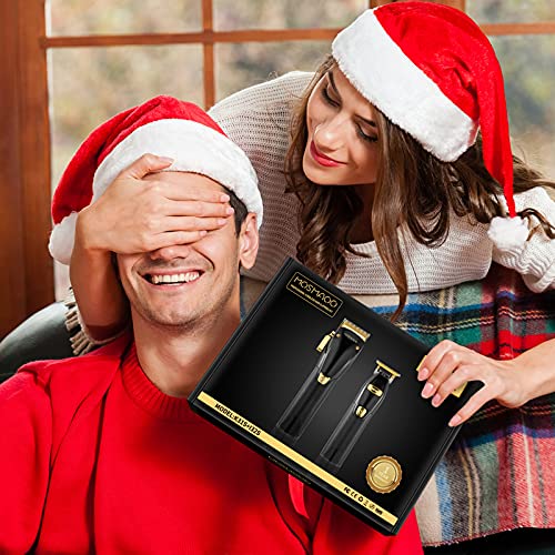 MOSMAOO Professional Cordless Hair Clippers and Hair Trimmer Combo Set for Ba...