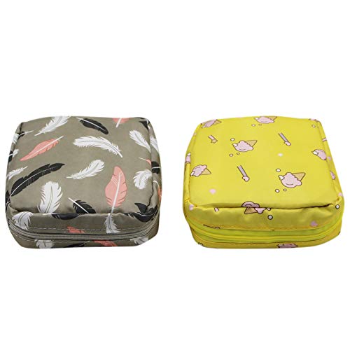 mosstyus 2 PCS Girls Wallet, Cute Coin Purse, Portable Cosmetic Bag Makeup St...