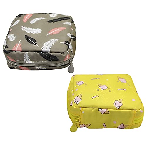 mosstyus 2 PCS Girls Wallet, Cute Coin Purse, Portable Cosmetic Bag Makeup St...