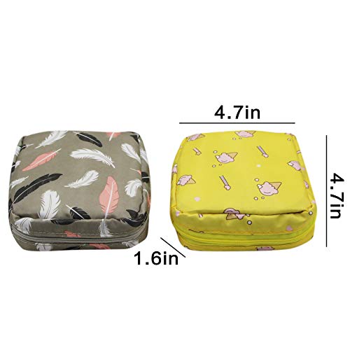 mosstyus 2 PCS Girls Wallet, Cute Coin Purse, Portable Cosmetic Bag Makeup St...