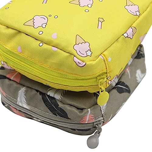 mosstyus 2 PCS Girls Wallet, Cute Coin Purse, Portable Cosmetic Bag Makeup St...