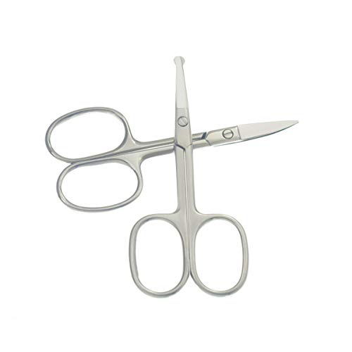 Motanar Eyebrow and Nose Hair Scissors, 3.7” Stainless Steel Professional Fac...