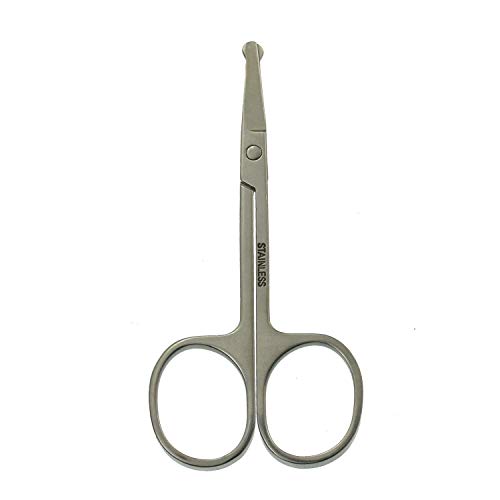 Motanar Nose Hair Trimmer Scissors-3.4' Round Tip Scissors For Ear Eyebrow Be...